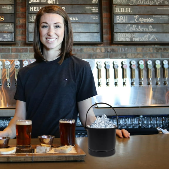 WHAMVOX 1Pack Ice Bin for Outdoor Events and Parties Portable and 14.0x14.0x12.5in Black