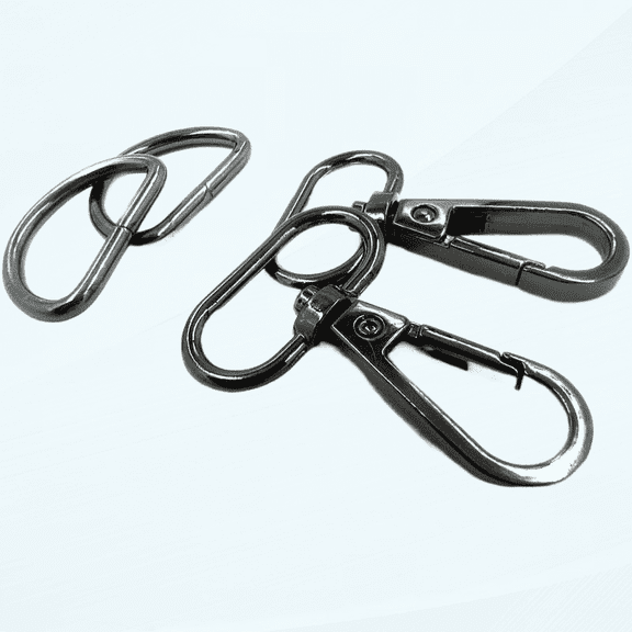 20 Pcs 1" Inside Diameter Oval Ring Lobster Clasp Claw Swivel with D-Rings for Strap Push Gate Lobster Clasps Hooks Swivel Snap Fashion Clips (1 inch, Gunmetal)