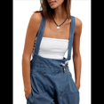 thumbnail image 2 of Mono Vaquero Holgado Informal Sin Mangas con Bolsillos Ajustable para Mujer Azul Vaquero L, 2 of 7