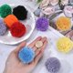 thumbnail image 3 of 20 bolas de pompones redondos de lana multicolor de 1,8 pulgadas y 10 colores con colas, 3 of 6
