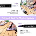 thumbnail image 2 of Set de arte con alcohol de doble punta Markers AnyMark de 100 colores, 2 of 6