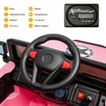 thumbnail image 4 of 12V Electric Ride On Car with Remote Control, DIY Stickers, MP3, LED Lights, Full Function Doors, Four Wheels Suspension, 2 Motors, Pink, 4 of 7