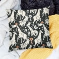 thumbnail image 2 of BANET Swedish Folk Art Dala Horse Print Throw Pillow Cases Short Plush Pillow Case Cushion Cover Velvet Soft for Sofa Home Outdoor 20x20in, 2 of 5