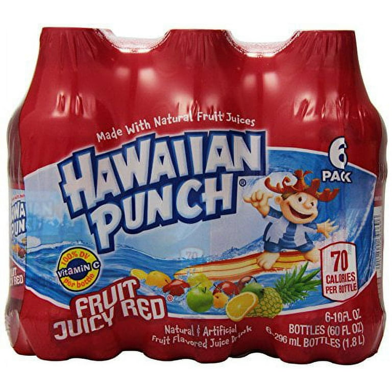 Hawaiian Punch Fruit Juicy Red Juice, 10 fl oz, 6 count