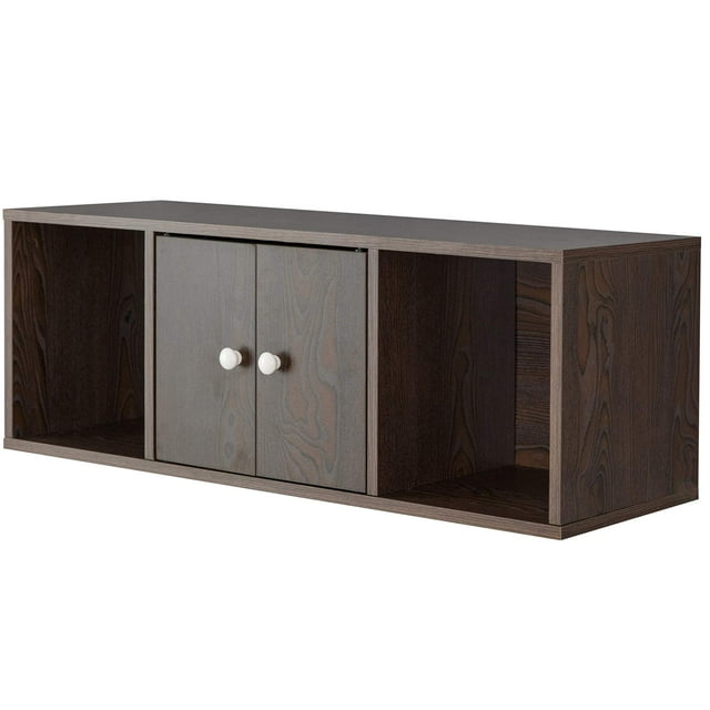 Basicwise Armoire Murale pour Ordinateur, Brun