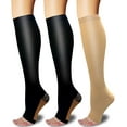 thumbnail image 1 of Copper Compression Socks 3 Pairs - Open-Toe Toeless Compression Socks for Women and Men, 1 of 6