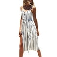 thumbnail image 7 of Sinhoon Boho Womens Dresses Summer Holiday Beach Bardot Button Through Sling Long Dress, 7 of 7