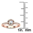 thumbnail image 6 of SuperJeweler 1/2 Carat Rose Cut Diamond Halo Ring In 14 Karat Rose Gold For Women, 6 of 6