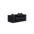 thumbnail image 6 of Lilola Home Lorreto Velvet Fabric Sofa Loveseat Living Room Set-Color:Black, 6 of 6