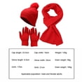 thumbnail image 2 of Hat scarf gloves,three piece set, warm insulation, thickened knitted hat suit, 2 of 6