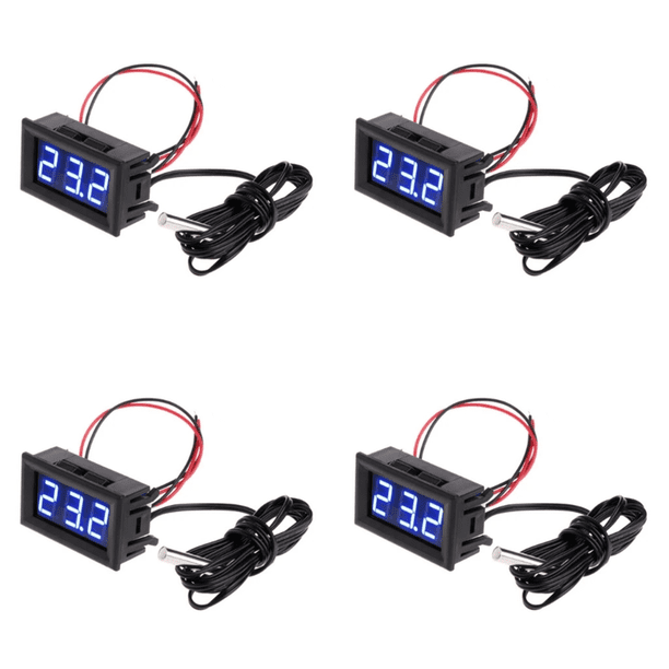 Módulo sensor temperatura digital LED 0 56 pulgadas Termómetro DC5-12V con sonda () Azul