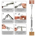 thumbnail image 3 of Kit de cuerda colgante de acero inoxidable 30 metros NQ con tensor y ganchos, 3 of 5