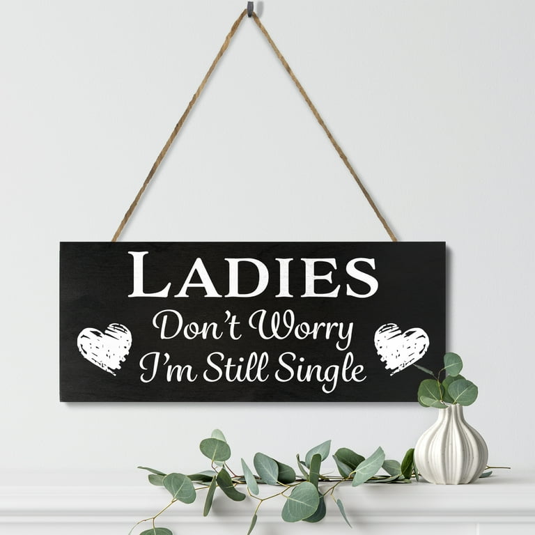 JennyGems Funny Wedding Signs for Ring Bearer Ladies Don t Worry I