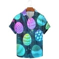 thumbnail image 2 of JURANMO Clearance Sales Today Sales Prime Easter Hawaiian Shirts for Men Cute Bunny Graphic Tee Shirts Holiday Button Down Short Sleeve Beach Tops Multicolor XXXXL, 2 of 6