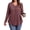 Brown-Red, variant on WellSize Womens Plus Size Tops Casual Pleated V Neck Fall Blouse Tunic Long Sleeve Shirts