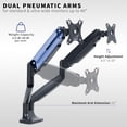 thumbnail image 3 of VIVO Dual Ultrawide 40” Monitor Desk Mount with Pneumatic Spring Arms, 3 of 7