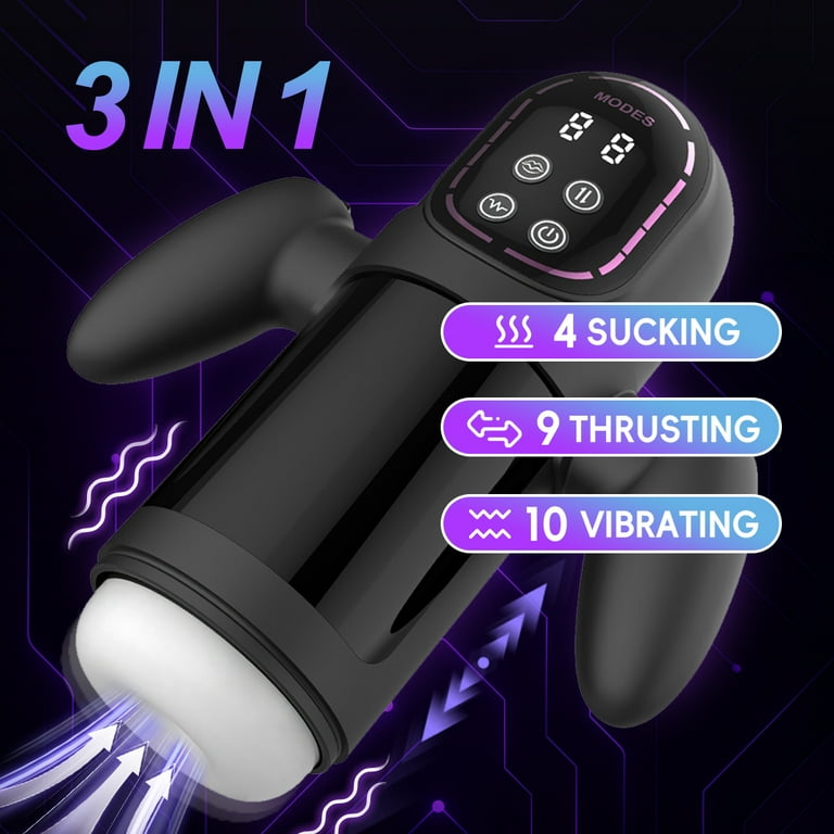 Obgado Male Masturbator 9 Thrusting, 4 Sucking 10Vibrating Male Sex Toys  with Handles and Digital Display Male Stroker - Walmart.com