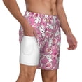 thumbnail image 3 of Goofa Cute Rabbit Printed Men's Swim Trunks Board Shorts Quick Dry Mens Swimming Trunks with Compression Liner,Breathable Fit Hawaii Beach Shorts-XX-Large, 3 of 9