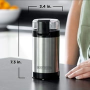 BLACK+DECKER Coffee Grinder, One Touch Push-Button Control, Stainless Steel CBG110S
