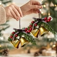 thumbnail image 6 of Wznxdo Christmas Bow with Bells Christmas Tree Bows Mini Burlap Xmas Bowknot Christmas Ribbon Bows Christmas Craft Bow Hanging Decor for Christmas Tree Ornaments Presents Wrapping, 6 of 6