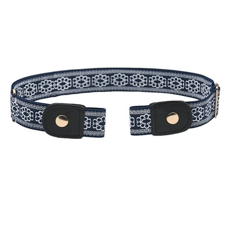 

Toma Elastic Belt for Women Exquisite Retro Fashion Comfortable Anti-skidding Distinctive Appearance Unique Design No Buckle Girdle Blue Print