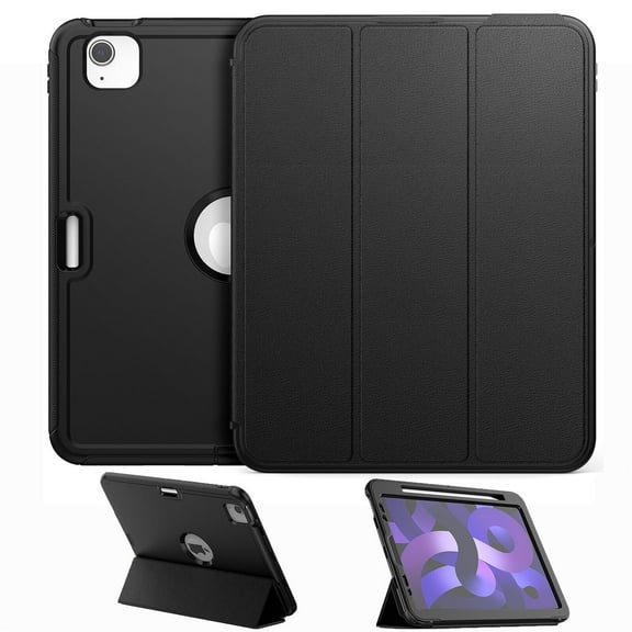 Case for iPad Air 5th 4th Gen 10.9 inch / iPad Pro 11 Inch 2022 2021 2020 2018, Shockproof Protective Cover with Pencil Holder Folding Stand Smart Magnetic Cover Auto Sleep/Wake