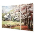 thumbnail image 2 of Designart "Dogwood Beauty at the Farm in White and Grey III" Landscapes Metal Art Print Set, 2 of 5