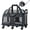 Black and Blue, variant on Katziela Luxury Rider Pet Carrier with Removable Wheels and Double Telescopic Handle (Blue and Brown) Pack 1