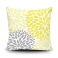 thumbnail image 2 of Funda de almohada con diseño floral amarillo y gris, ideal para decoración del hogar, 45 x 45 cm, para sofá o dormitorio., 2 of 6
