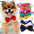 thumbnail image 3 of Collar para perros y gatos, correa ajustable para Collar para gatos, accesorios para perros, pajarita para perros, pajaritas para cachorros, suministros para mascotas, 3 of 5
