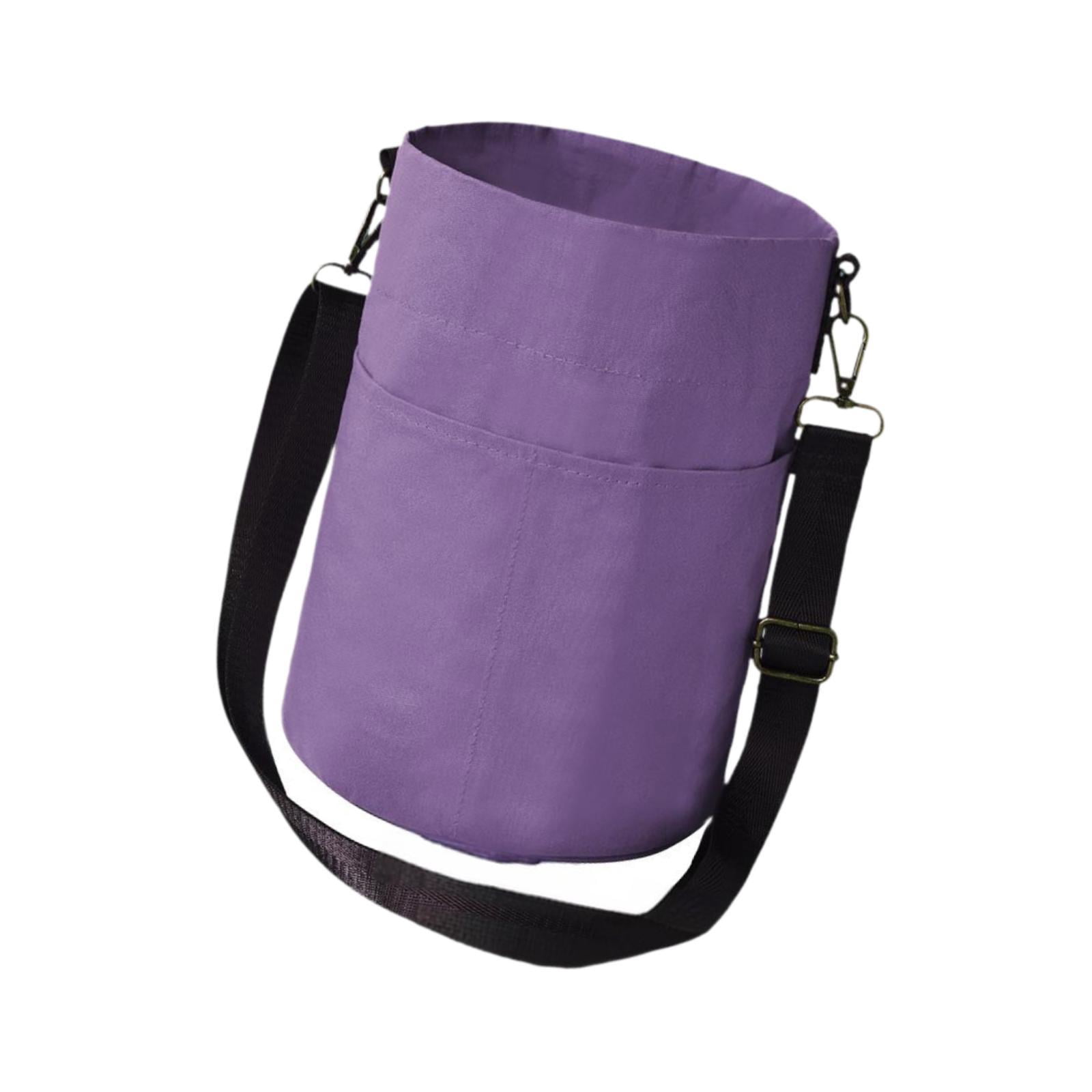 HILABEE Yarn Storage Organizer, Knitting Bag, Handbag, Knitting Tote, Sturdy Carrying Bag, Sewing Accessories, Crochet Bag, Yarn Holder Purple