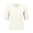 thumbnail image 4 of Womens Summer Tops Women's Round Neck Short Sleeved Loose T Shirt with A Knit Bottom Short Top Shirts for Women, 4 of 6