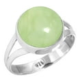 thumbnail image 1 of 925 Sterling Silver Ring For Women - Men Green Natural Prehnite Gemstone Silver Ring Size 11.5 Handmade Silver Ring Size 11.5 Halloween Gift For Wife 925 Silver Gemstone Jewelry, 1 of 6
