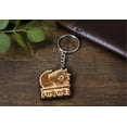 Devotional Combination of Radhe Radhe Engraved Wooden Keychain and ...