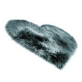 thumbnail image 3 of serony Doux Imitation Laine Tapis Double Coeur Peluche Tapis Couverture Tapis Décoration Intérieure Gris Foncé, 3 of 6