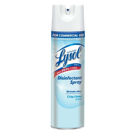 Professional Lysol Disinfectant Spray, Crisp Linen, 19oz