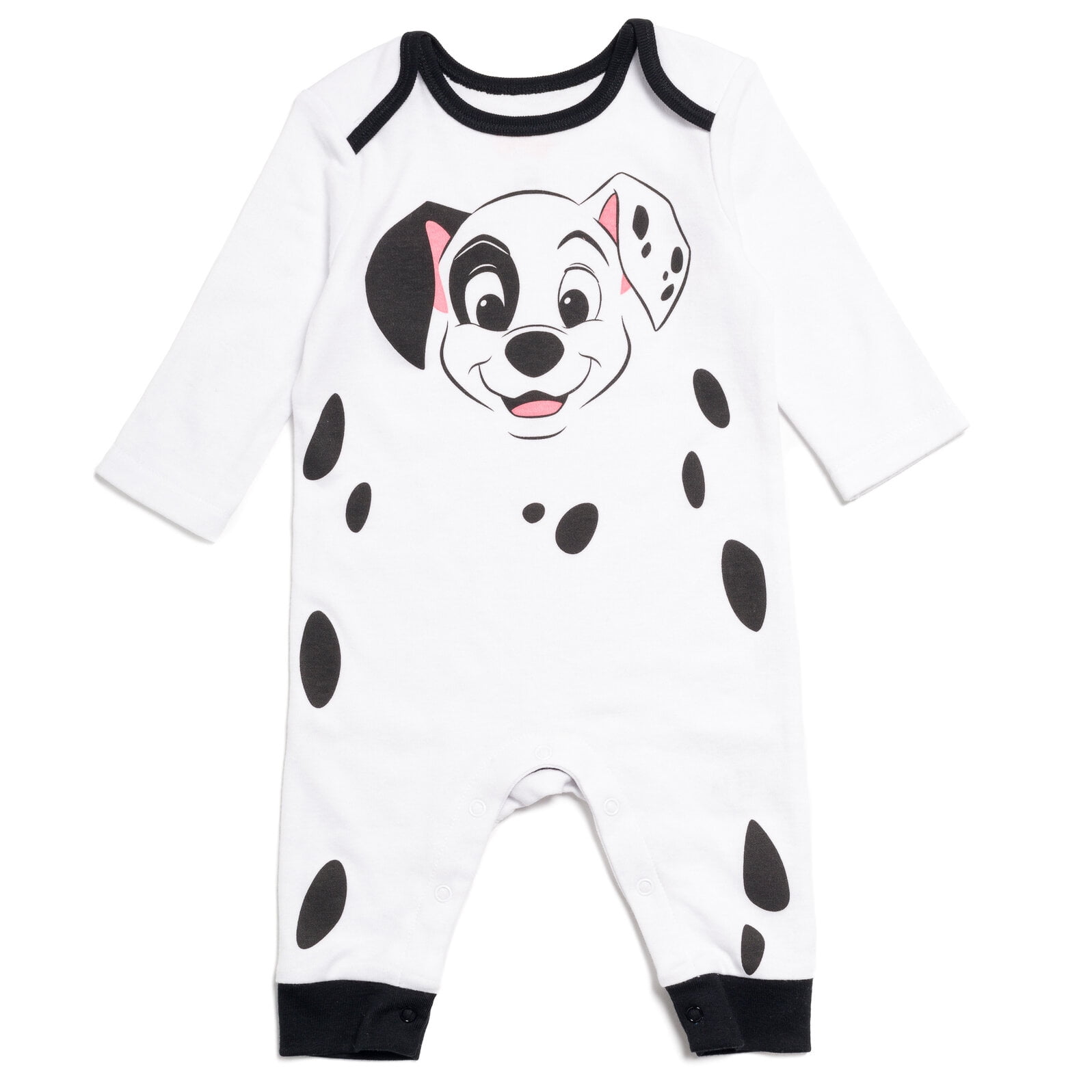 Disney 101 Dalmatians Patch Newborn Baby Boys Snap Cosplay Coverall and Hat Newborn to Infant
