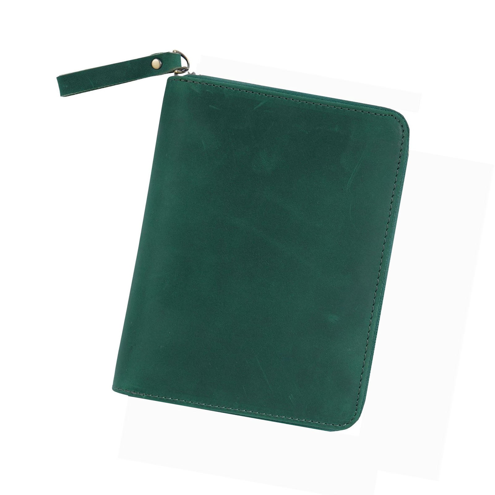 Zippered Leather Notebook Protector with Pen Slot for 3.5x5.5Inch Field Notes Handmade Journal Covers