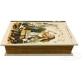 in Wonderland The Shower of Cards Book Box Leather Over Wood Secret