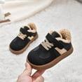thumbnail image 2 of ZACPNCV Toddler Boys Girls Short Boots Kids Outdoor Waterproof Hiking Ankle Booties Non-Slip Baby Snow Boots Black, 2 of 8