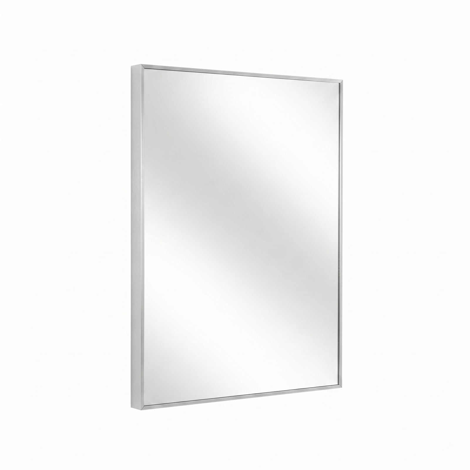 Gleamira 30"x36" Rectangular Bathroom Mirror Wall Mounted Mirror with Metal Frame, Silver