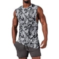 thumbnail image 2 of Mens Tank Top Summer Casual Sleeveless Camo Print T Shirts Muscle Gym Workout Beach Comfortable Lightweight Vest Grey L, 2 of 6