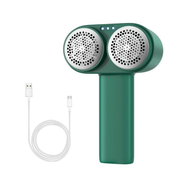 Fabric Shaver Clothes Lint Remover Electric Lint Fuzz Pill Shaver with Blue Light Dual-Head 3 Shaving Modes Portable USB Rechargeable Hair Ball Trimmer for Sweeter Couch Coat Scarf Furniture Felt Cap