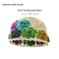 thumbnail image 7 of Hsqqdc 1 Piece Vintage Flower Crochet Hollow Beanie for Women, Lightweight Breathable Knit Hat for Summer Wear, 7 of 7