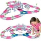 thumbnail image 1 of 168 piezas de juguete de pista de carreras flexible, mágico, rosa, se unen para crear un juego de coches de pista flexible para niños pequeños, niños y niñas, 1 of 5