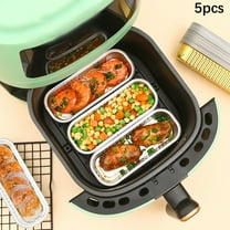 5Pcs Air Fryer Tin Foil Bowl Aluminum Foil Household Oven Cake Rectangular Baking Mold Tin Foil Box Cup