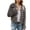 Gray, variant on Dellytop Womens Open Front Faux Fur Cardigan Shaggy Jacket Coat