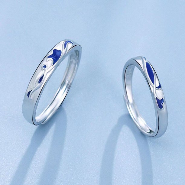 Anillos creativos de Van Gogh con cielo estrellado para hombre y mujer, joyería romántica con personalidad, regalo para parejas, venta al por mayor