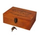 thumbnail image 2 of Caja de madera para recuerdos, caja para baratijas, con cerradura, multiusos, diseño antiguo con llaves 322x237x122cm, 2 of 9