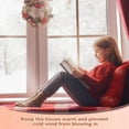 thumbnail image 3 of Winter Window Insulation Film, Back Adhesive Hook Loop Fasteners Clear Window Insulation Film Keep Comfort  for Various Window for Home, 3 of 7